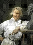 Horace Vernet Bertel Thorvaldsen avec le buste dHorace Vernet oil painting reproduction